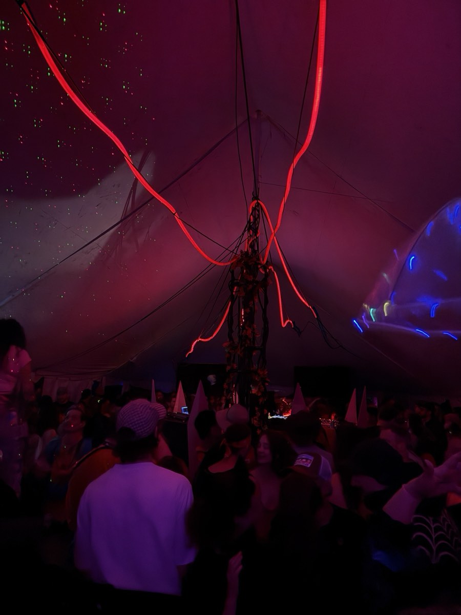 The finished structure seen at audience scale