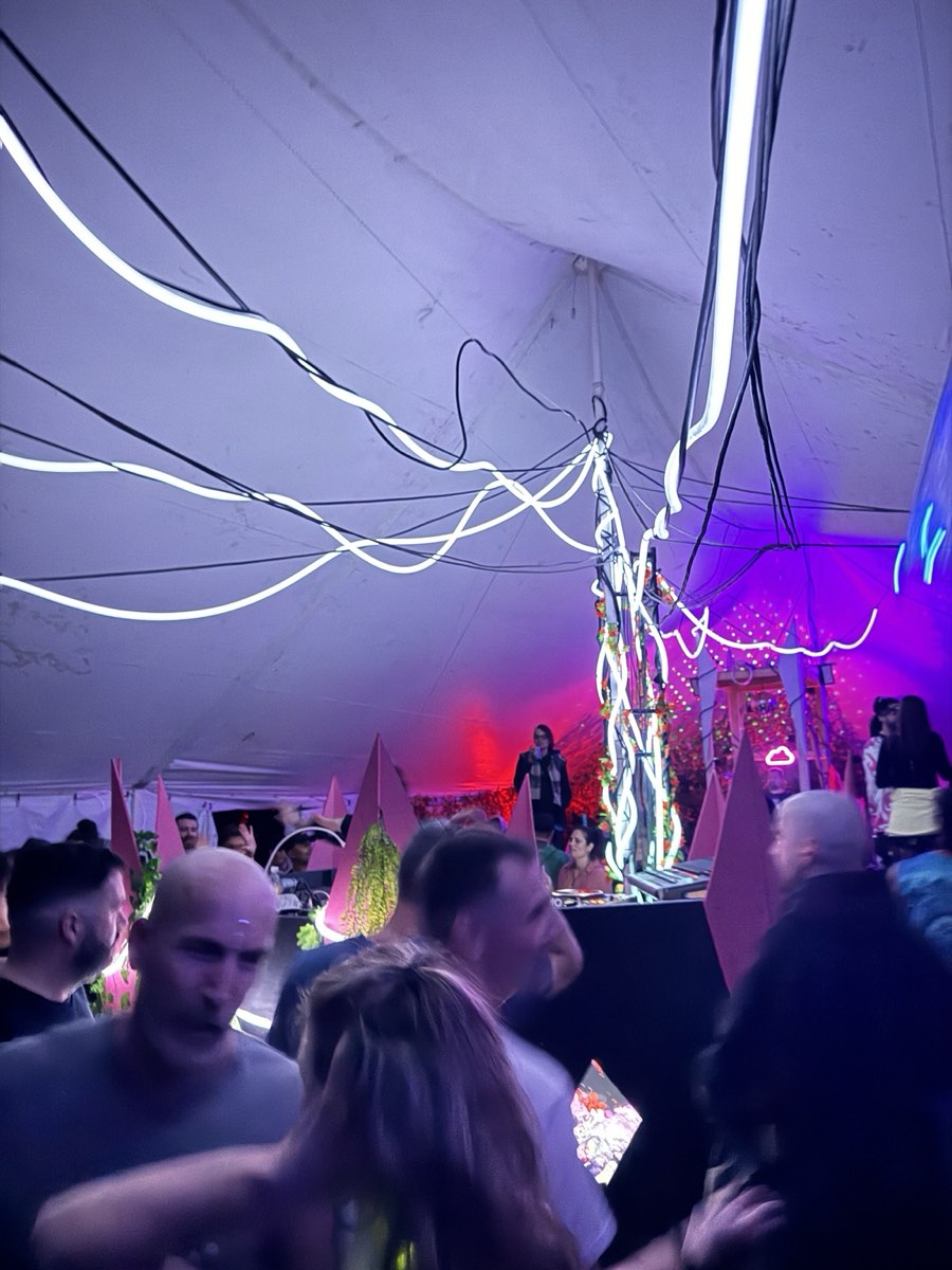Light tubes extending through the tent architecture